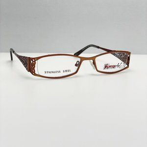 Modern Art Eyeglasses Eye Glasses Frames A307 Brown 50-18-135